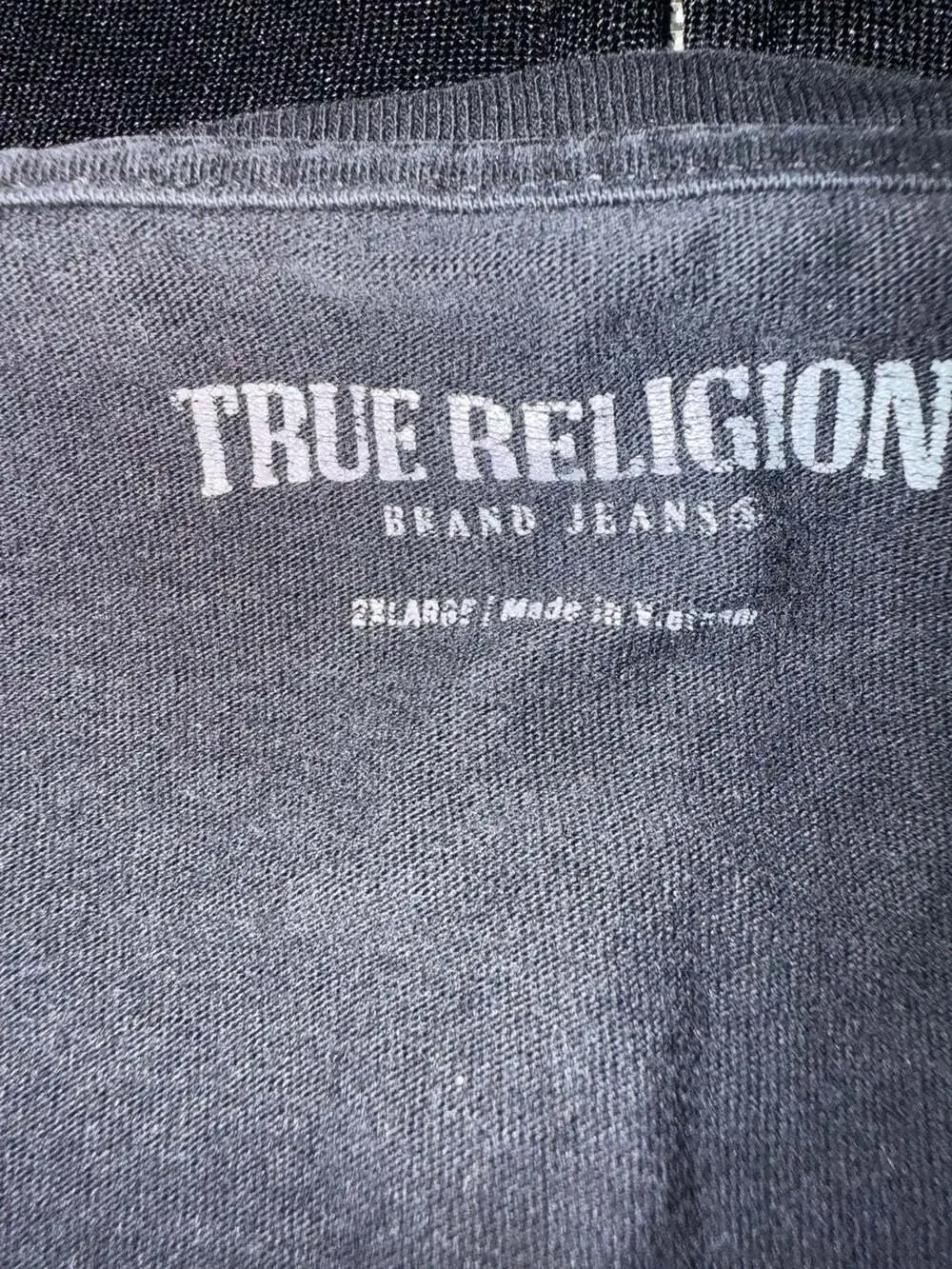 True Religion Palm Tree Sunset Logo Graphic T-Shirt 2XLARGE Black